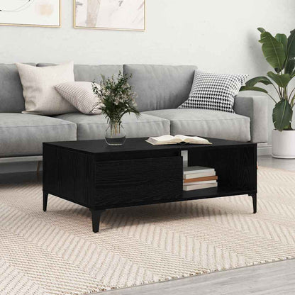 vidaXL Coffee Table Black oak 90 x 60 x 35 cm Engineered wood