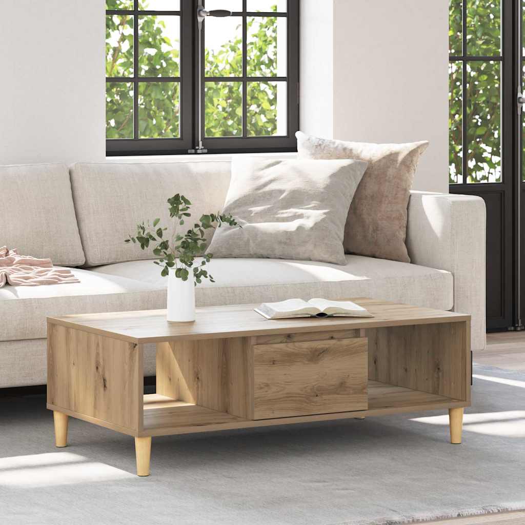 vidaXL Coffee Table Artisan Oak 102 x 55 x 35 cm Engineered Wood