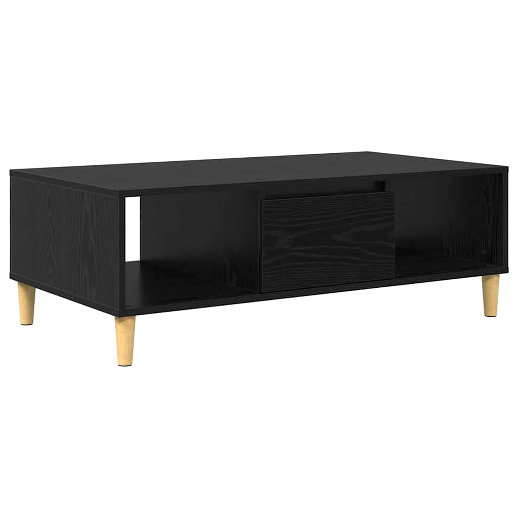 vidaXL Coffee Table Black Oak 102 x 55 x 35 cm Engineered Wood