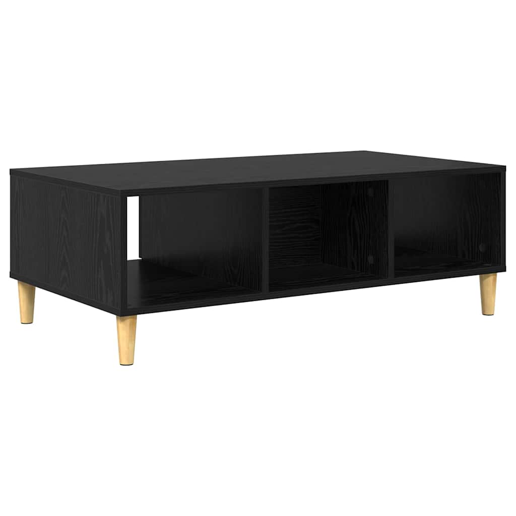 vidaXL Coffee Table Black Oak 102 x 55 x 35 cm Engineered Wood