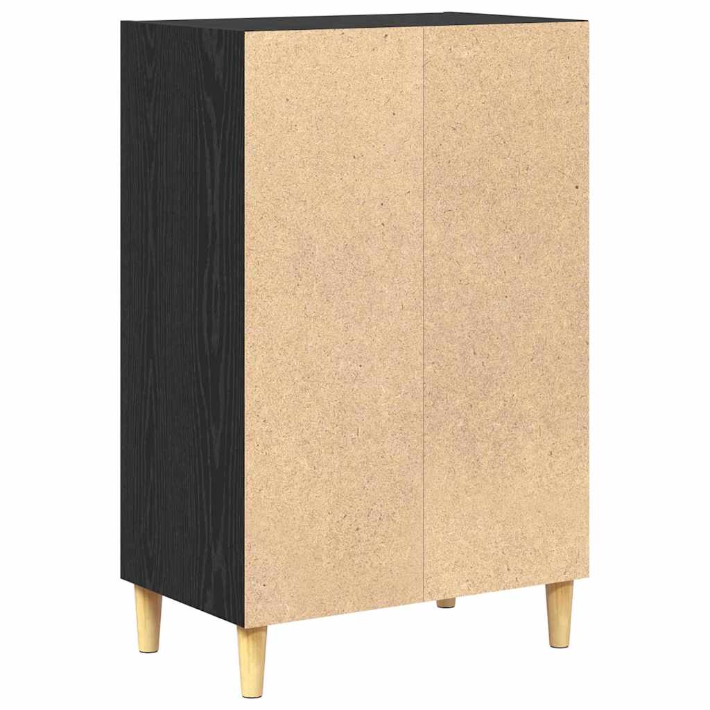 vidaXL Sideboard Black Oak 57 x 35 x 89.5 cm Engineered Wood