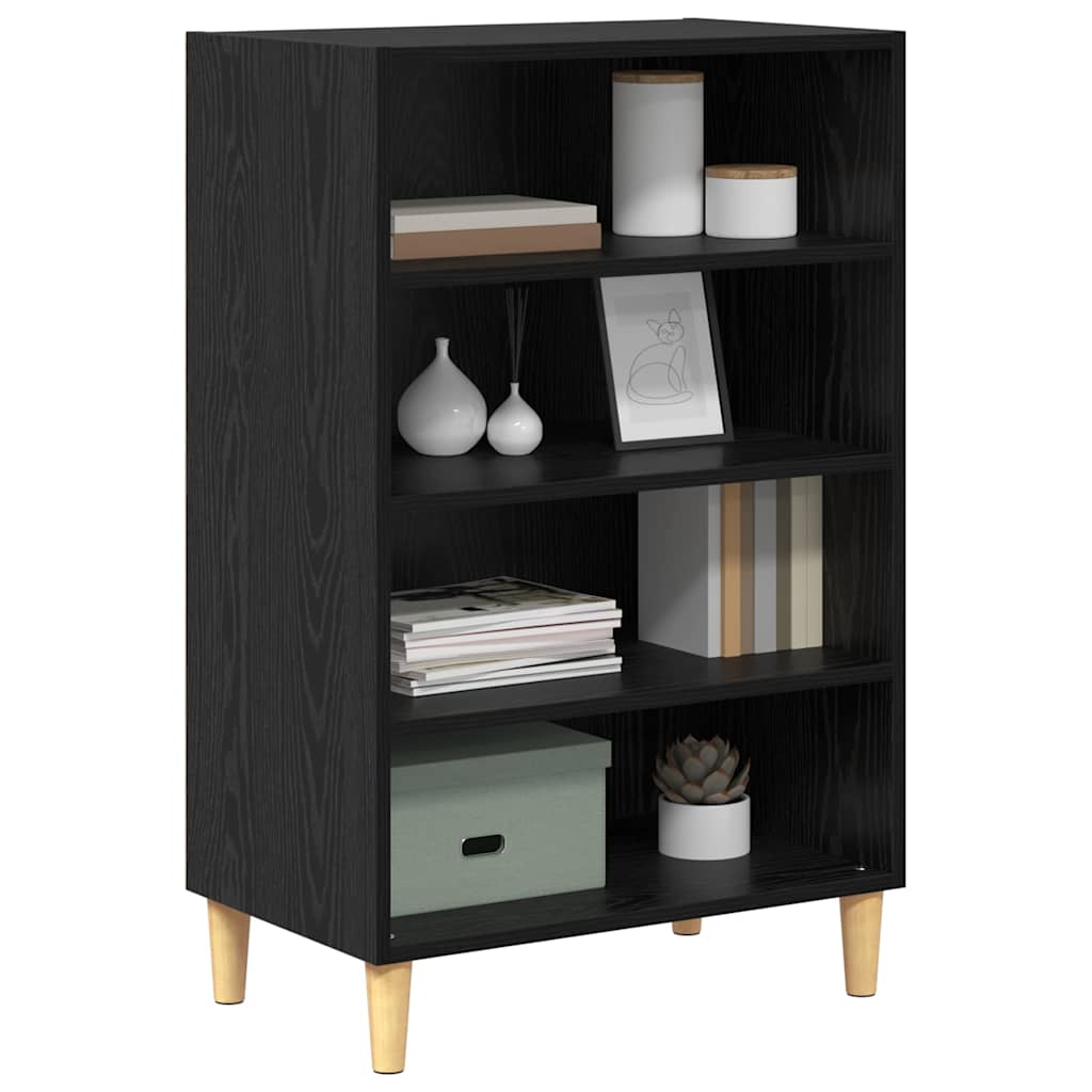 vidaXL Sideboard Black Oak 57 x 35 x 89.5 cm Engineered Wood