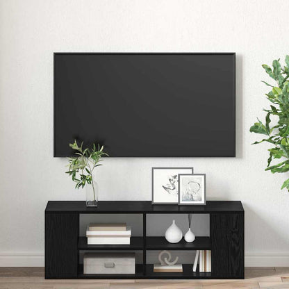 vidaXL TV Cabinet Set Black Oak 102 x 35 x 35 cm Engineered Wood