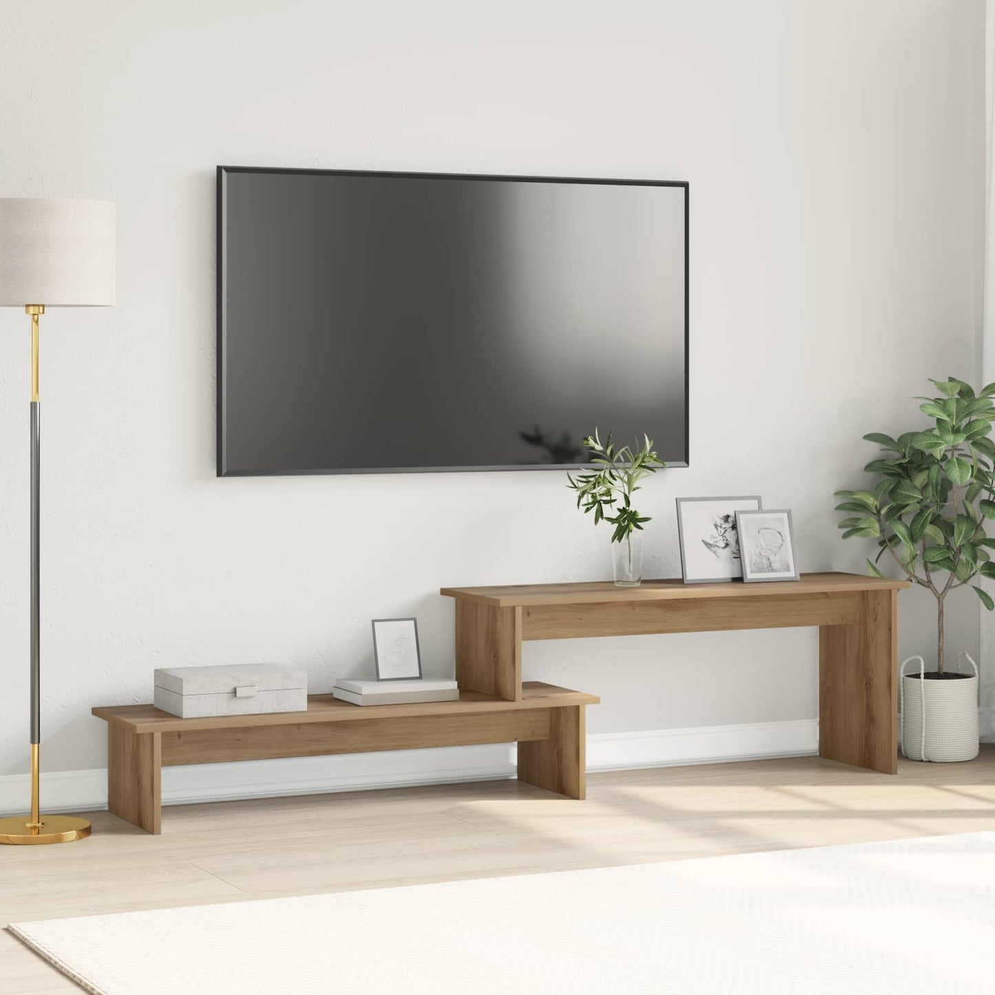 vidaXL TV Cabinet Set Artisan Oak 180.5 x 30 x 43 cm Engineered Wood