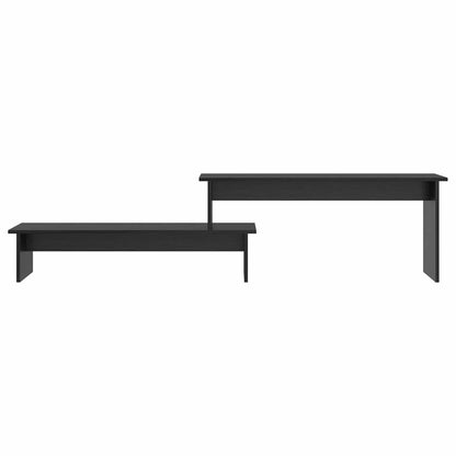 vidaXL TV Cabinet Set Black Oak 180.5 x 30 x 43 cm Engineered Wood