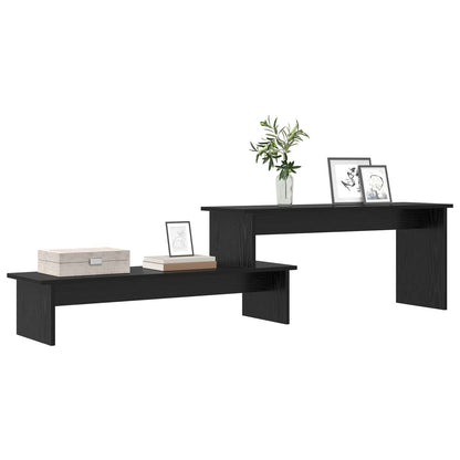 vidaXL TV Cabinet Set Black Oak 180.5 x 30 x 43 cm Engineered Wood