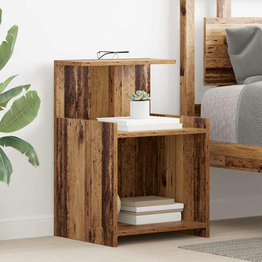 vidaXL Bedside Cabinet 2 pcs Old Wood 40 x 35 x 60 cm Engineered Wood