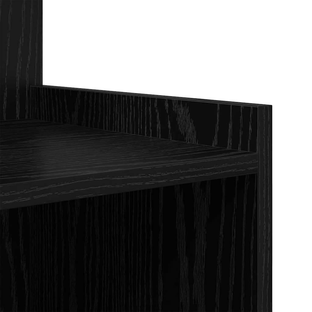 vidaXL Bedside Cabinet 2 pcs Black Oak 40 x 35 x 60 cm Engineered Wood