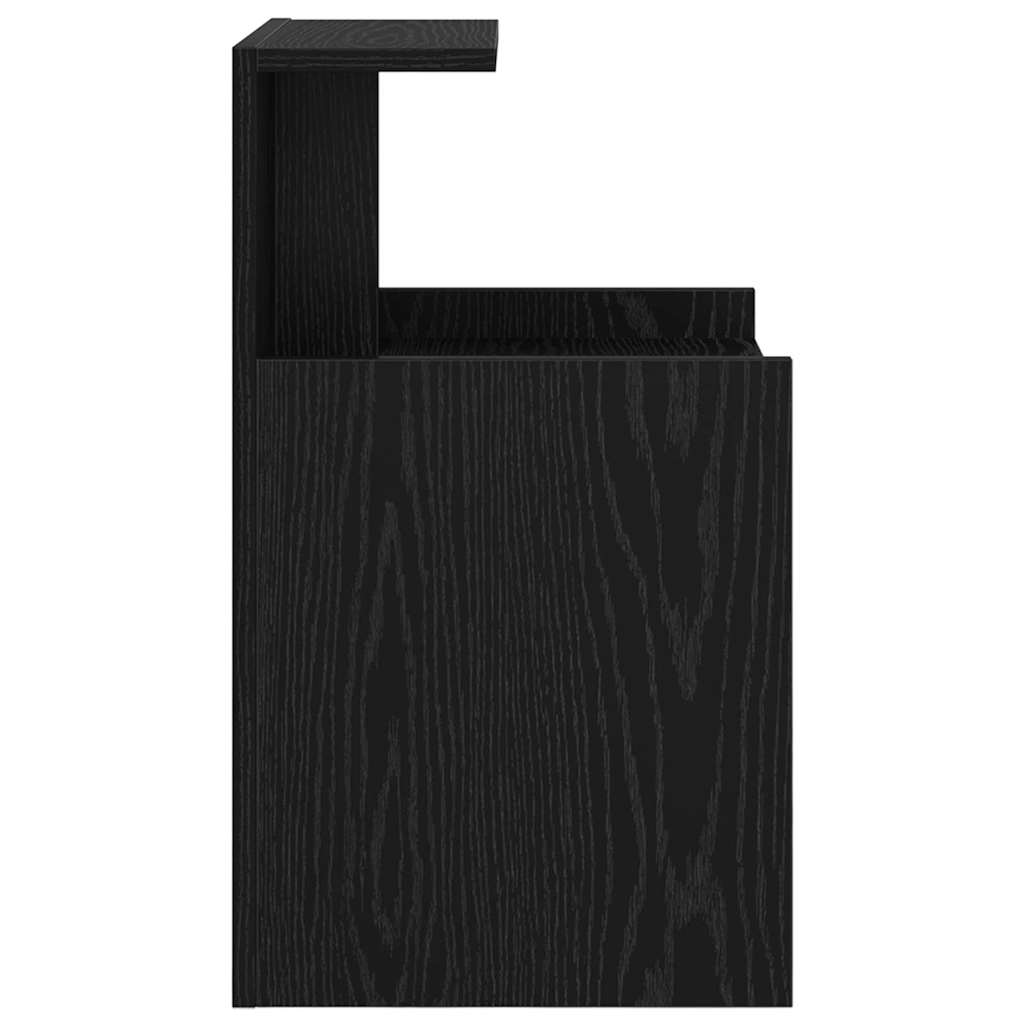 vidaXL Bedside Cabinet 2 pcs Black Oak 40 x 35 x 60 cm Engineered Wood