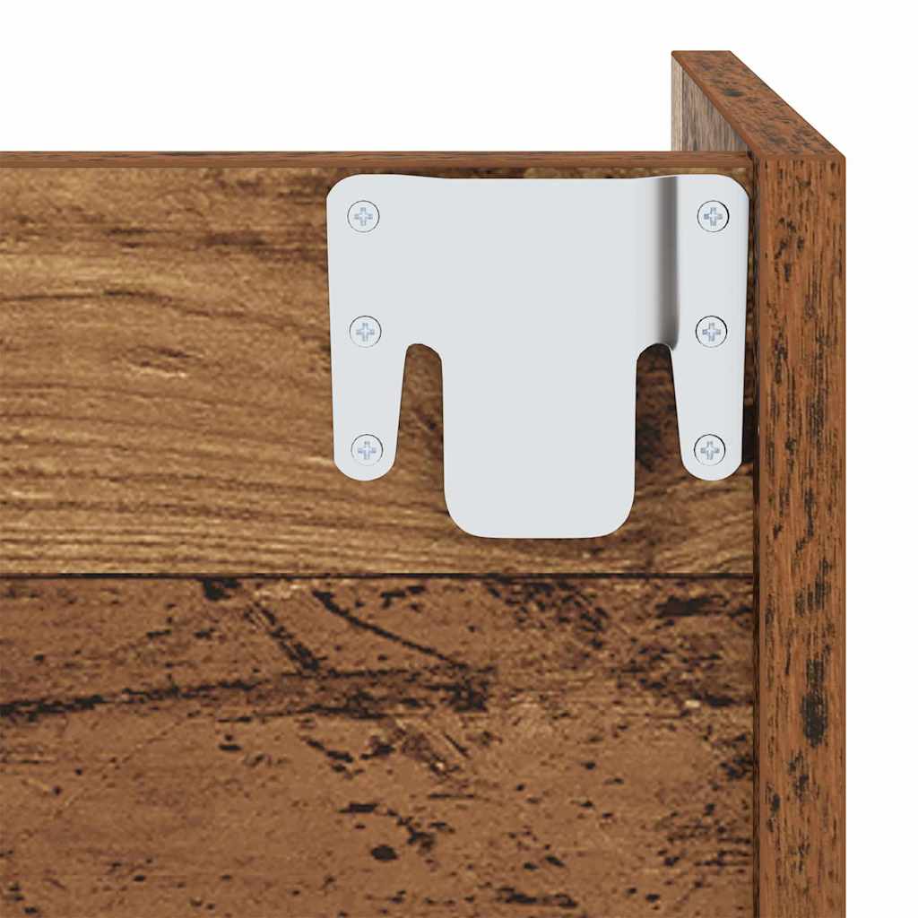 vidaXL Shoe Cabinet Old Wood 60 x 18 x 60 cm Engineered Wood