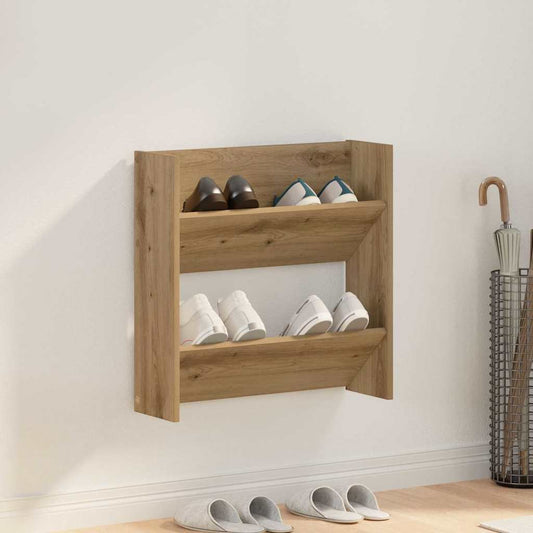 vidaXL Shoe Cabinet 60 x 18 x 60 cm Engineered Wood Artisan Oak