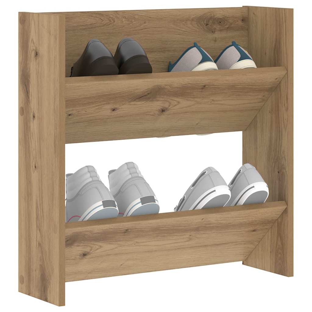 vidaXL Shoe Cabinet 60 x 18 x 60 cm Engineered Wood Artisan Oak