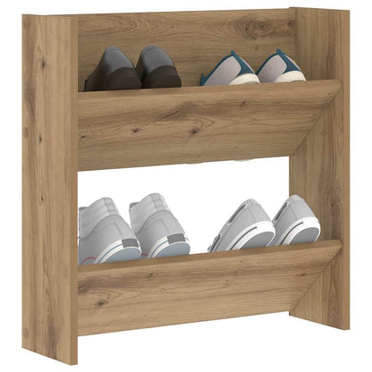 vidaXL Shoe Cabinet 60 x 18 x 60 cm Engineered Wood Artisan Oak
