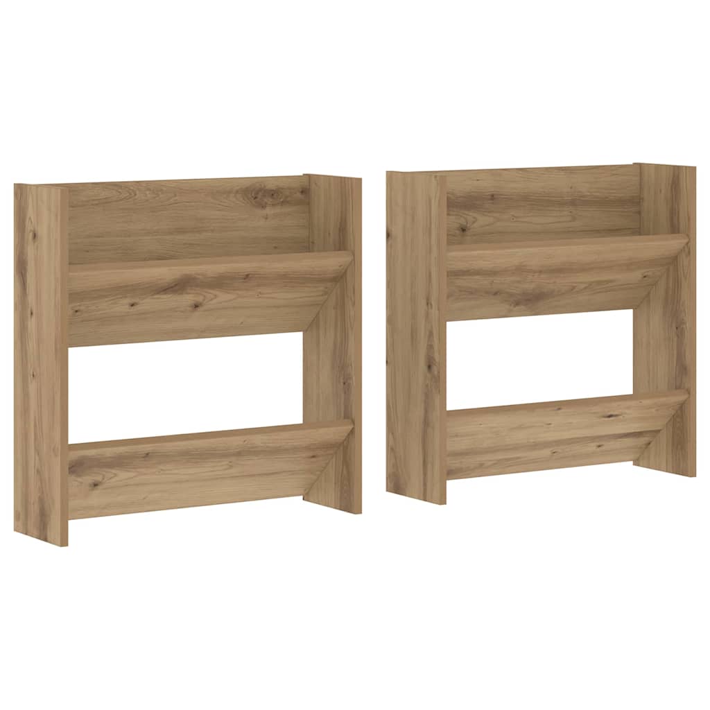 vidaXL Shoe Cabinet 2 pcs 60 x 18 x 60 cm Engineered Wood Artisan Oak