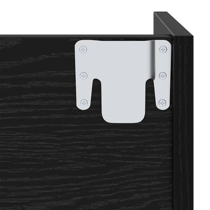 vidaXL Shoe Cabinet 60 x 18 x 60 cm Engineered Wood Black Oak