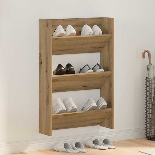 vidaXL Shoe Cabinet 60 x 18 x 90 cm Engineered Wood Artisan Oak