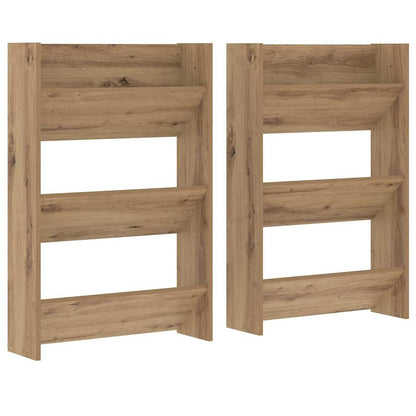 vidaXL Shoe Cabinet 2 pcs 60 x 18 x 90 cm Engineered Wood Artisan Oak