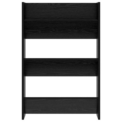 vidaXL Shoe Cabinet 60 x 18 x 90 cm Engineered Wood Black Oak