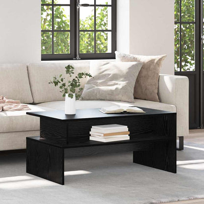 vidaXL Coffee Table Black Oak 90 x 55 x 42.5 cm Engineered Wood