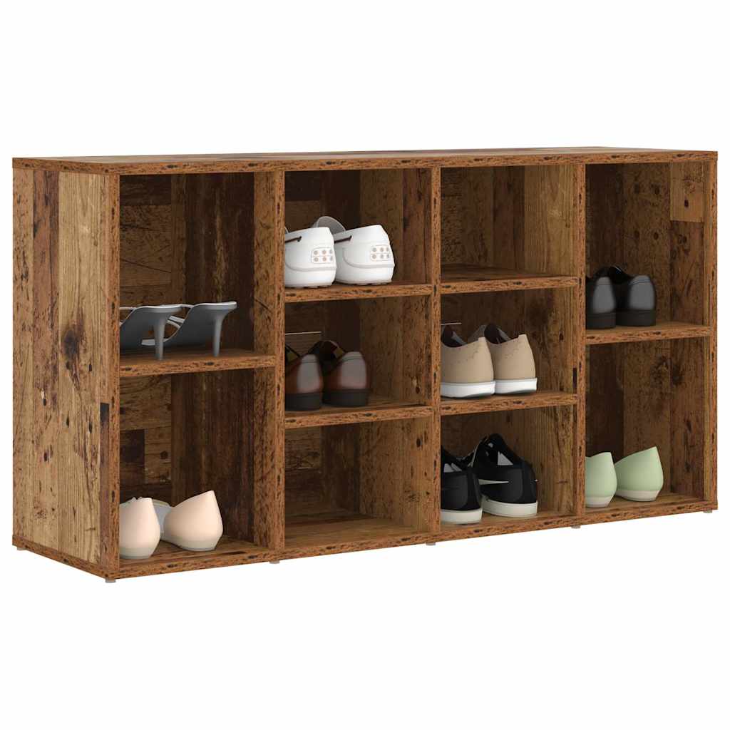 vidaXL Shoe Bench Old Wood 103 x 30 x 54.5 cm Engineered Wood