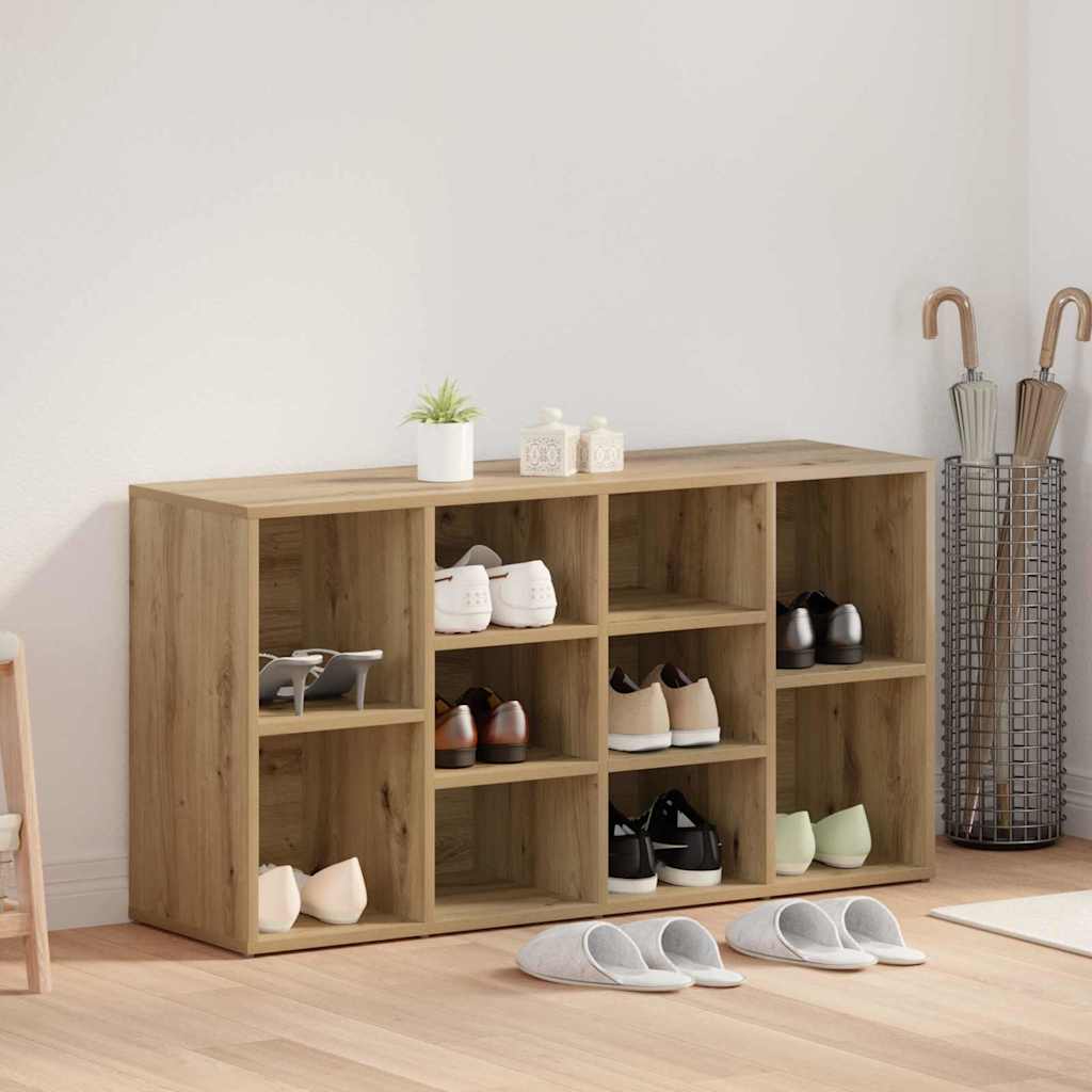 vidaXL Shoe Bench 103 x 30 x 54.5 cm Engineered Wood Artisan Oak