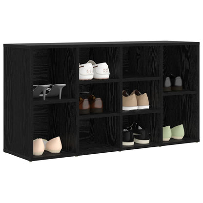 vidaXL Shoe Bench 103 x 30 x 54.5 cm Engineered Wood Black Oak