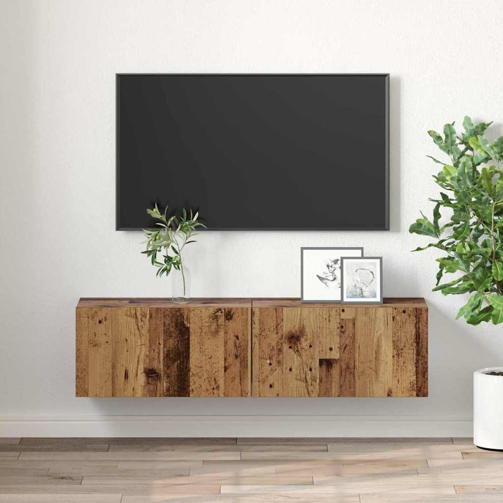 vidaXL TV Cabinet Set Wall-mounted 2 pcs Multicolour 60 x 30 x 30 cm