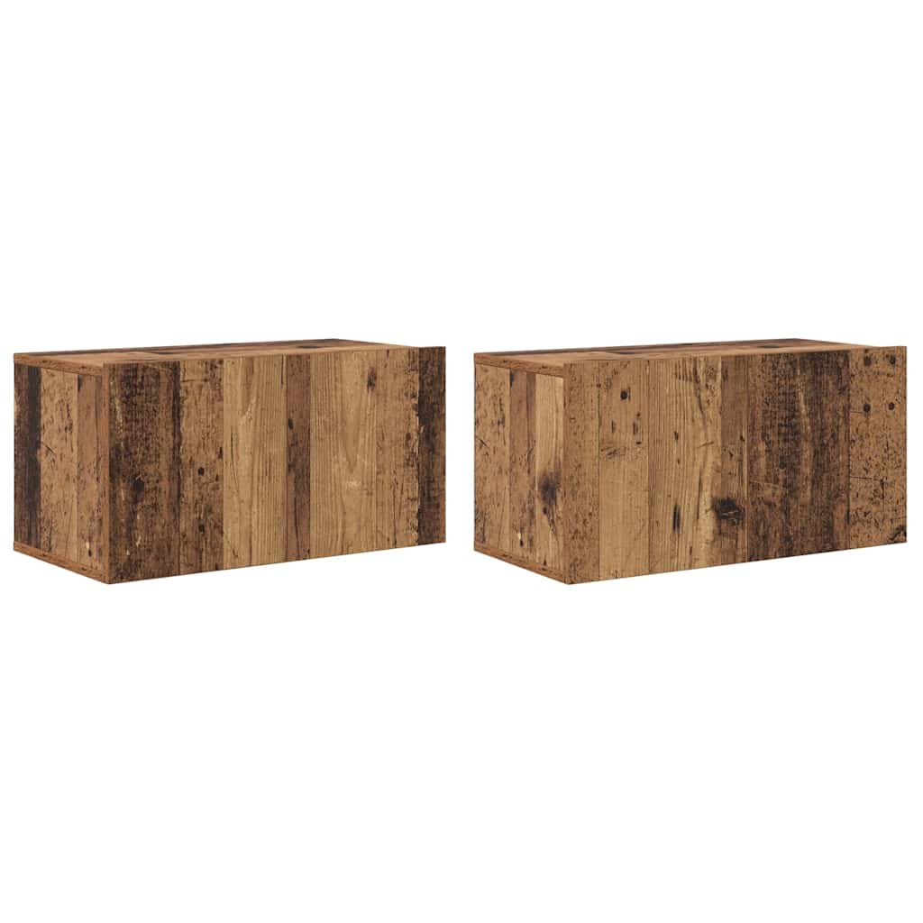 vidaXL TV Cabinet Set Wall-mounted 2 pcs Multicolour 60 x 30 x 30 cm
