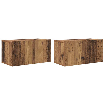 vidaXL TV Cabinet Set Wall-mounted 2 pcs Multicolour 60 x 30 x 30 cm
