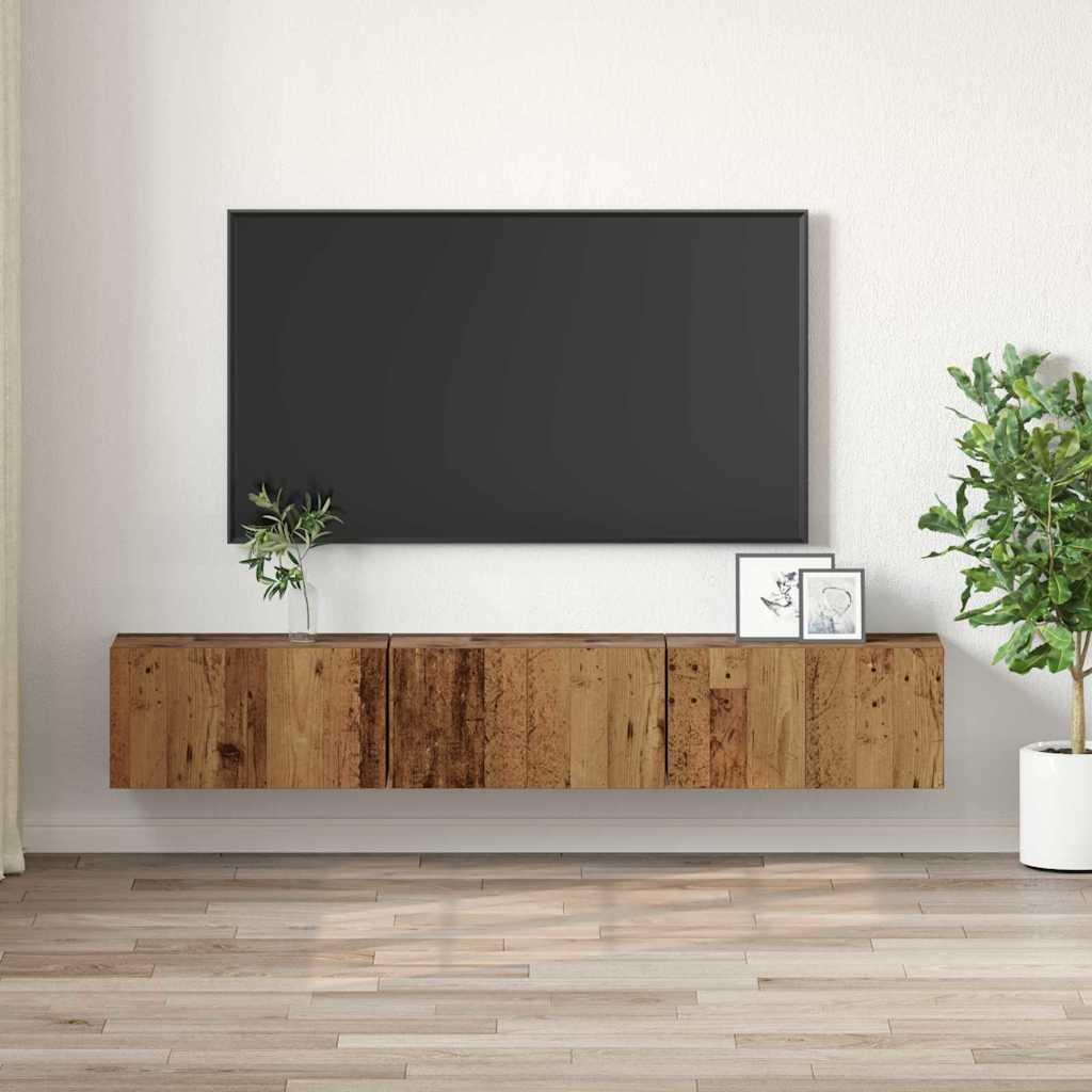 vidaXL TV Cabinet Set 3 pcs Brown 60 x 30 x 30 cm Engineered Wood
