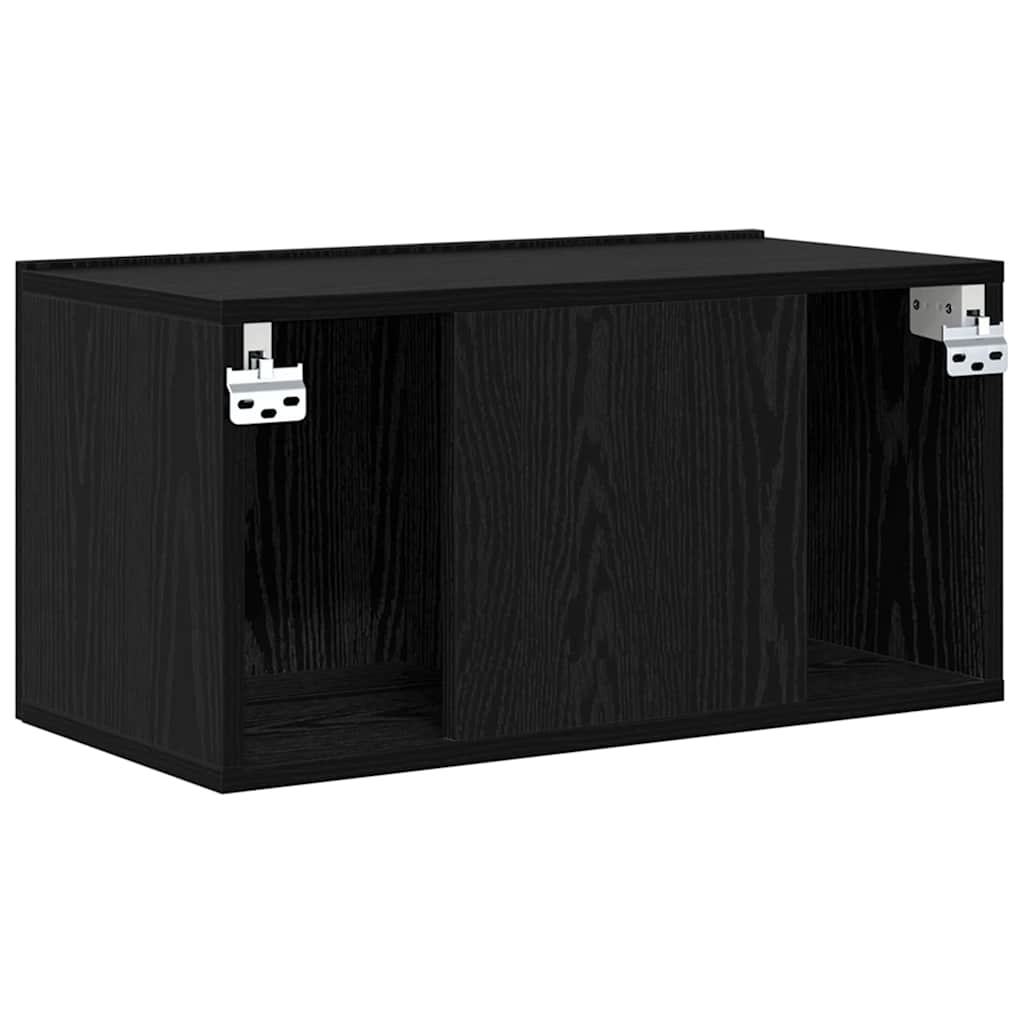 vidaXL TV Cabinet Set 2 pcs Black 60 x 30 x 30 cm Engineered Wood