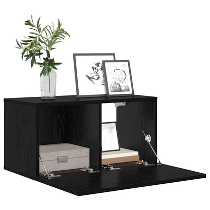 vidaXL TV Cabinet Set 2 pcs Black 60 x 30 x 30 cm Engineered Wood