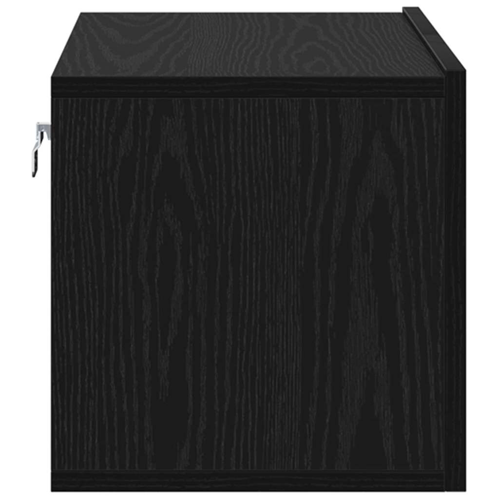 vidaXL TV Cabinet Set 2 pcs Black 60 x 30 x 30 cm Engineered Wood