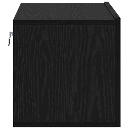 vidaXL TV Cabinet Set 2 pcs Black 60 x 30 x 30 cm Engineered Wood
