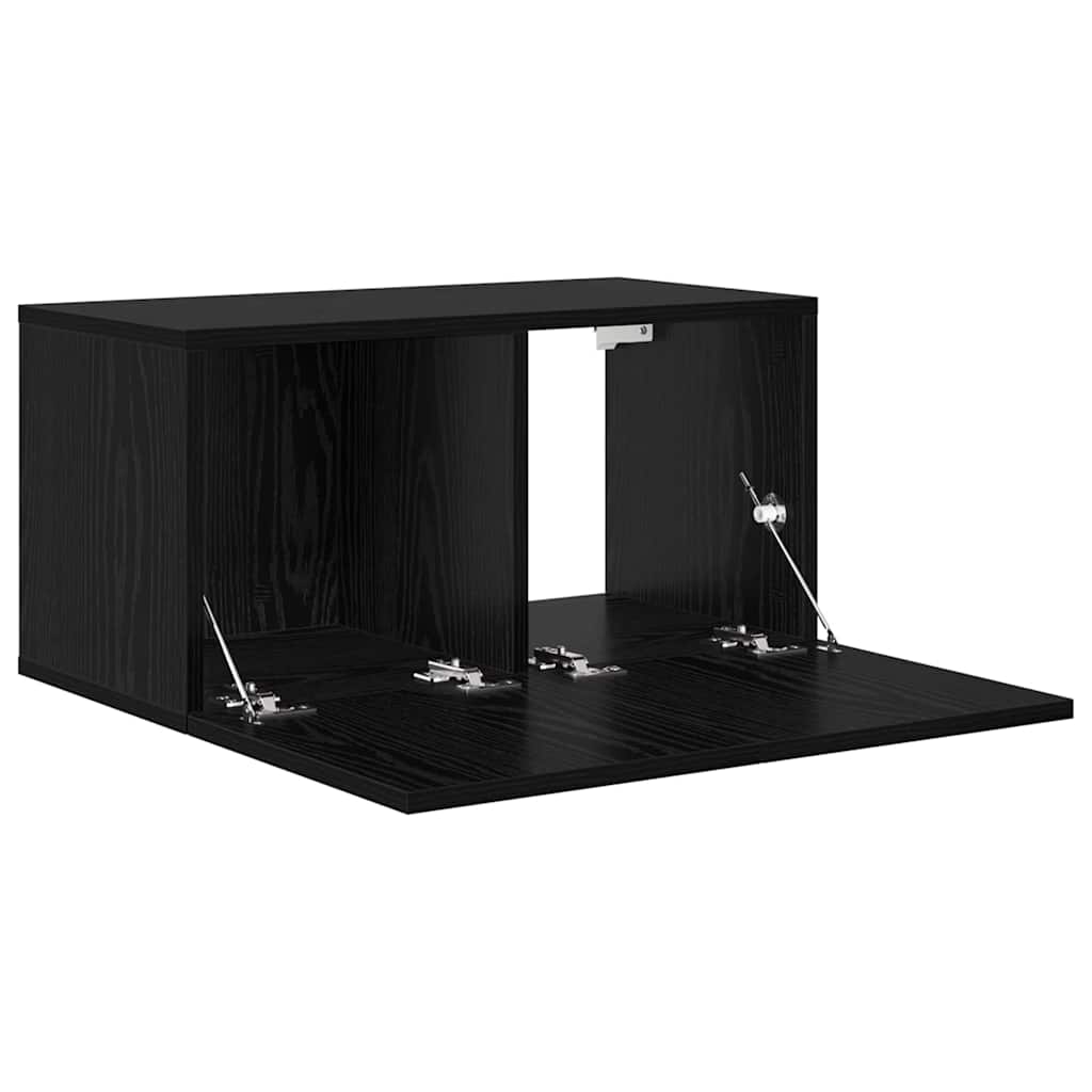 vidaXL TV Cabinet Set 3 pcs Black 60 x 30 x 30 cm Engineered Wood