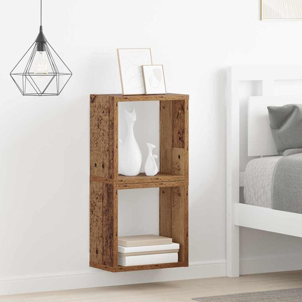vidaXL Wall Shelves with Shelf Wall-mounted Old Wood Engineered Wood