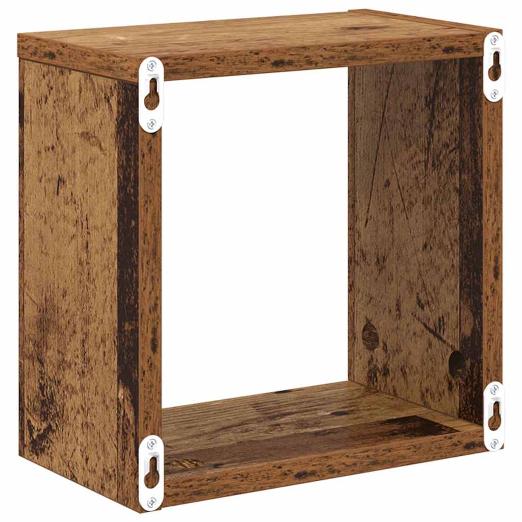 vidaXL Wall Shelves with Shelf Wall-mounted Old Wood Engineered Wood