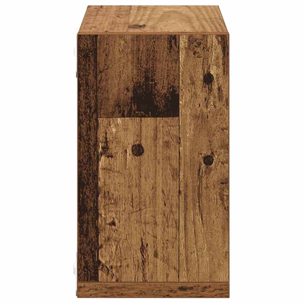 vidaXL Wall Shelves with Shelf Wall-mounted Old Wood Engineered Wood