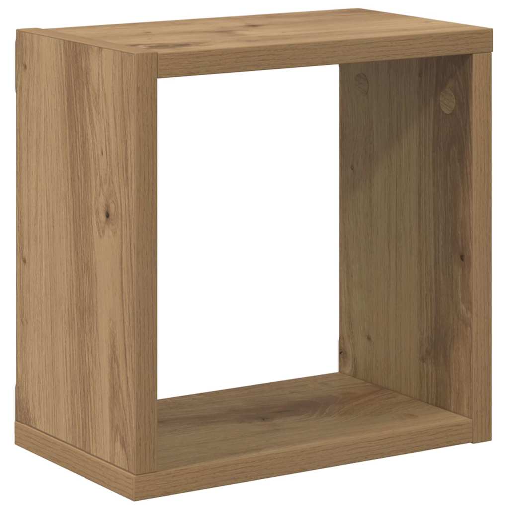 vidaXL Wall Shelves with Shelf 2 pcs Artisan Oak Engineered Wood