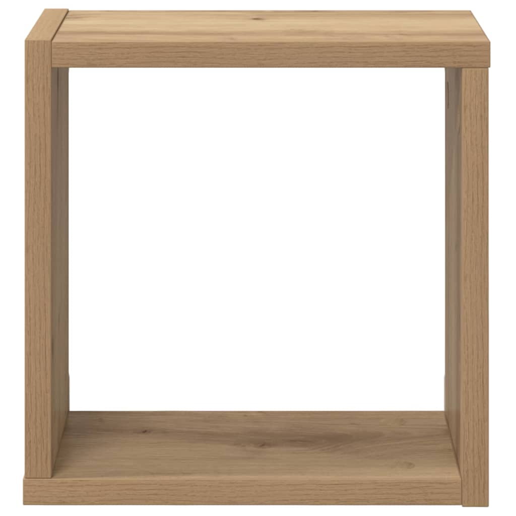vidaXL Wall Shelves with Shelf 2 pcs Artisan Oak Engineered Wood