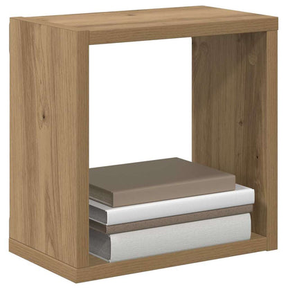 vidaXL Wall Shelves with Shelf 2 pcs Artisan Oak Engineered Wood