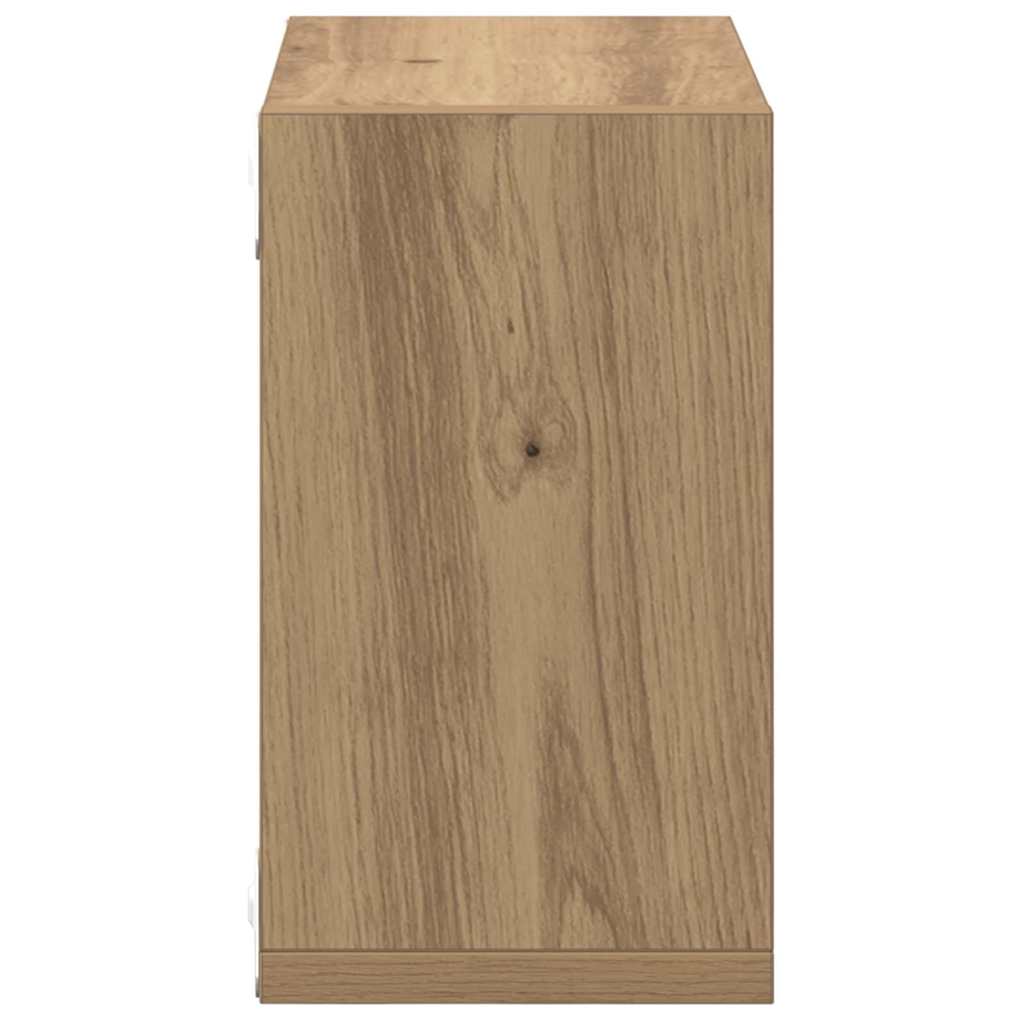vidaXL Wall Shelves with Shelf 2 pcs Artisan Oak Engineered Wood