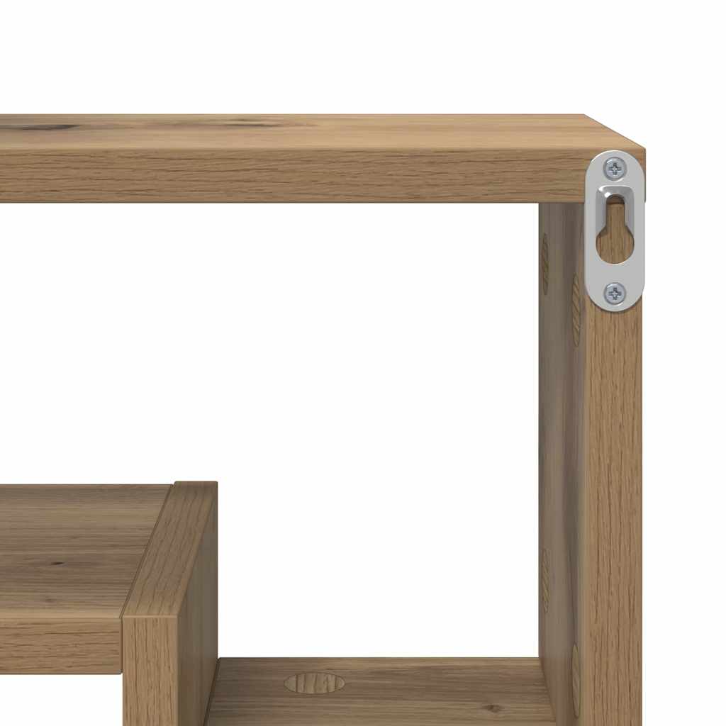 vidaXL Wall Shelf Wall-Mounted Artisan oak 82 x 15 x 51 cm