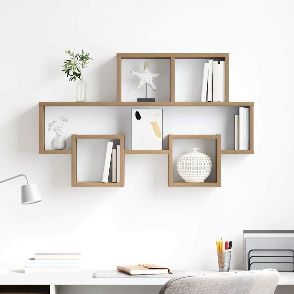vidaXL Wall Shelf Artisan oak 82 x 15 x 51 cm Engineered wood