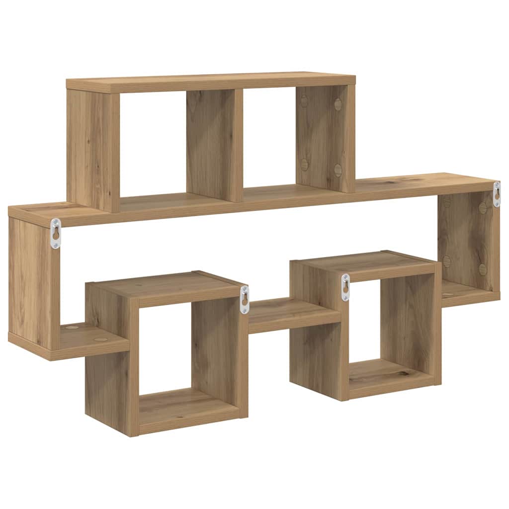 vidaXL Wall Shelf Wall-Mounted Artisan oak 82 x 15 x 51 cm