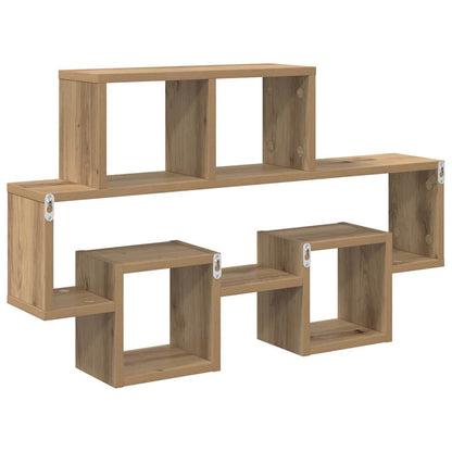 vidaXL Wall Shelf Wall-Mounted Artisan oak 82 x 15 x 51 cm