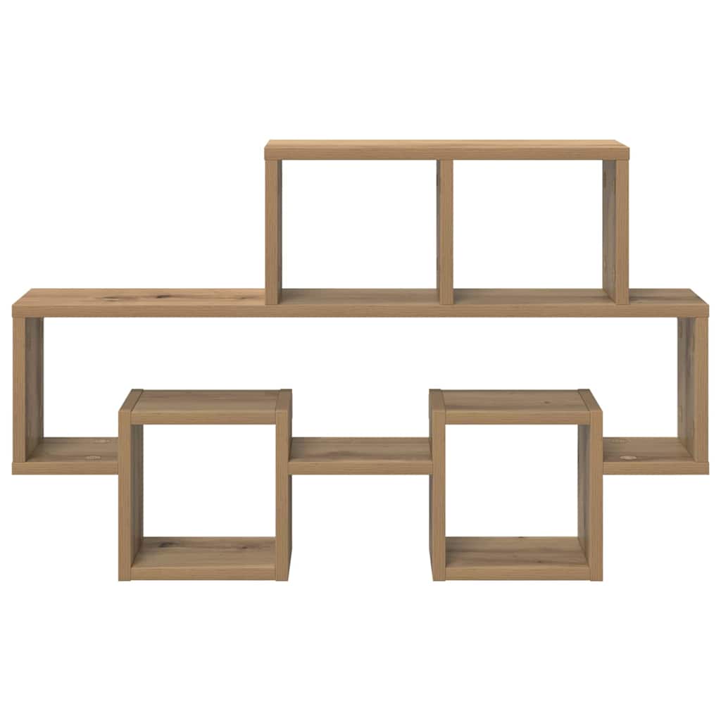 vidaXL Wall Shelf Wall-Mounted Artisan oak 82 x 15 x 51 cm