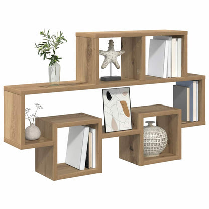 vidaXL Wall Shelf Wall-Mounted Artisan oak 82 x 15 x 51 cm
