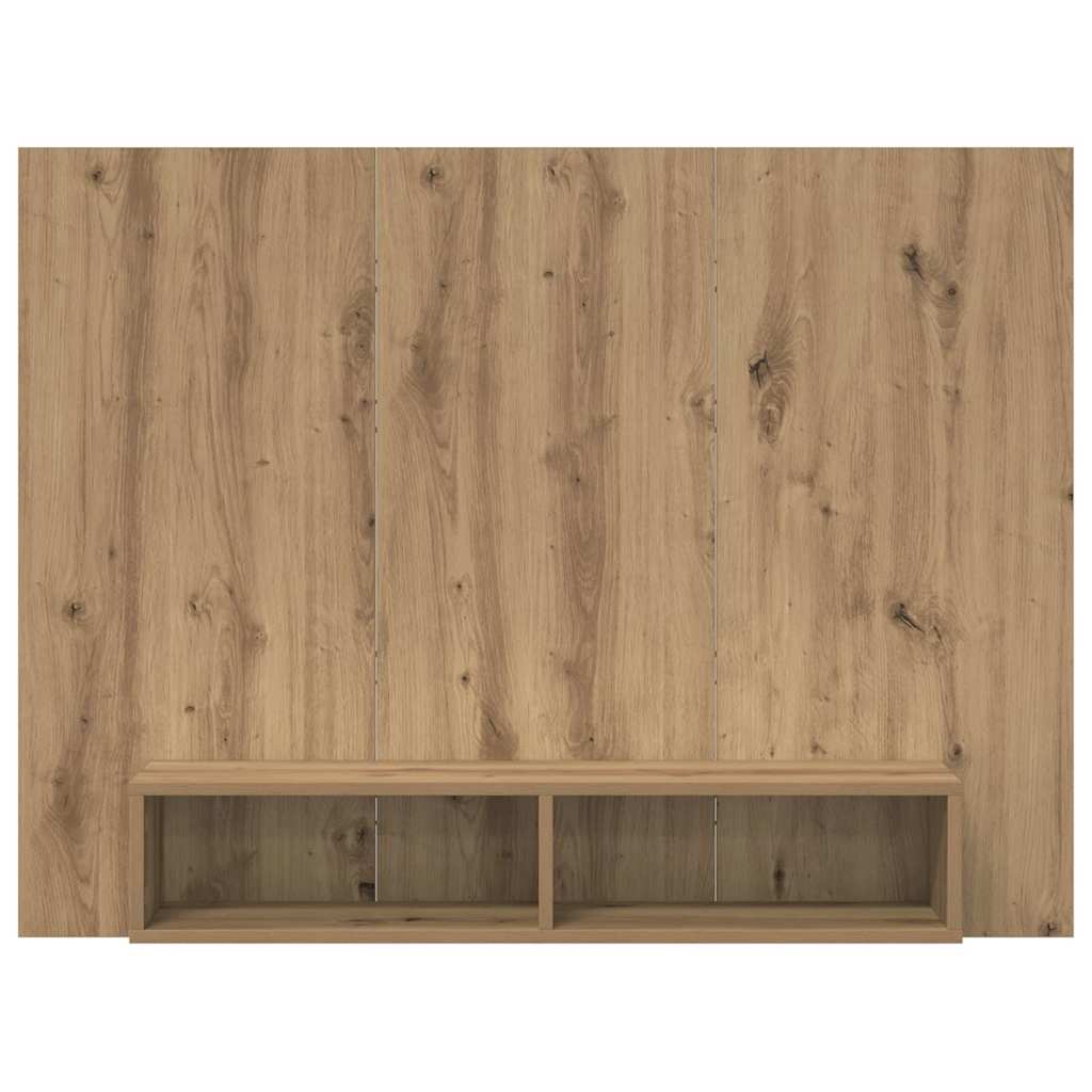 vidaXL TV Cabinet Set 120 x 23.5 x 90 cm Artisan Oak Engineered Wood