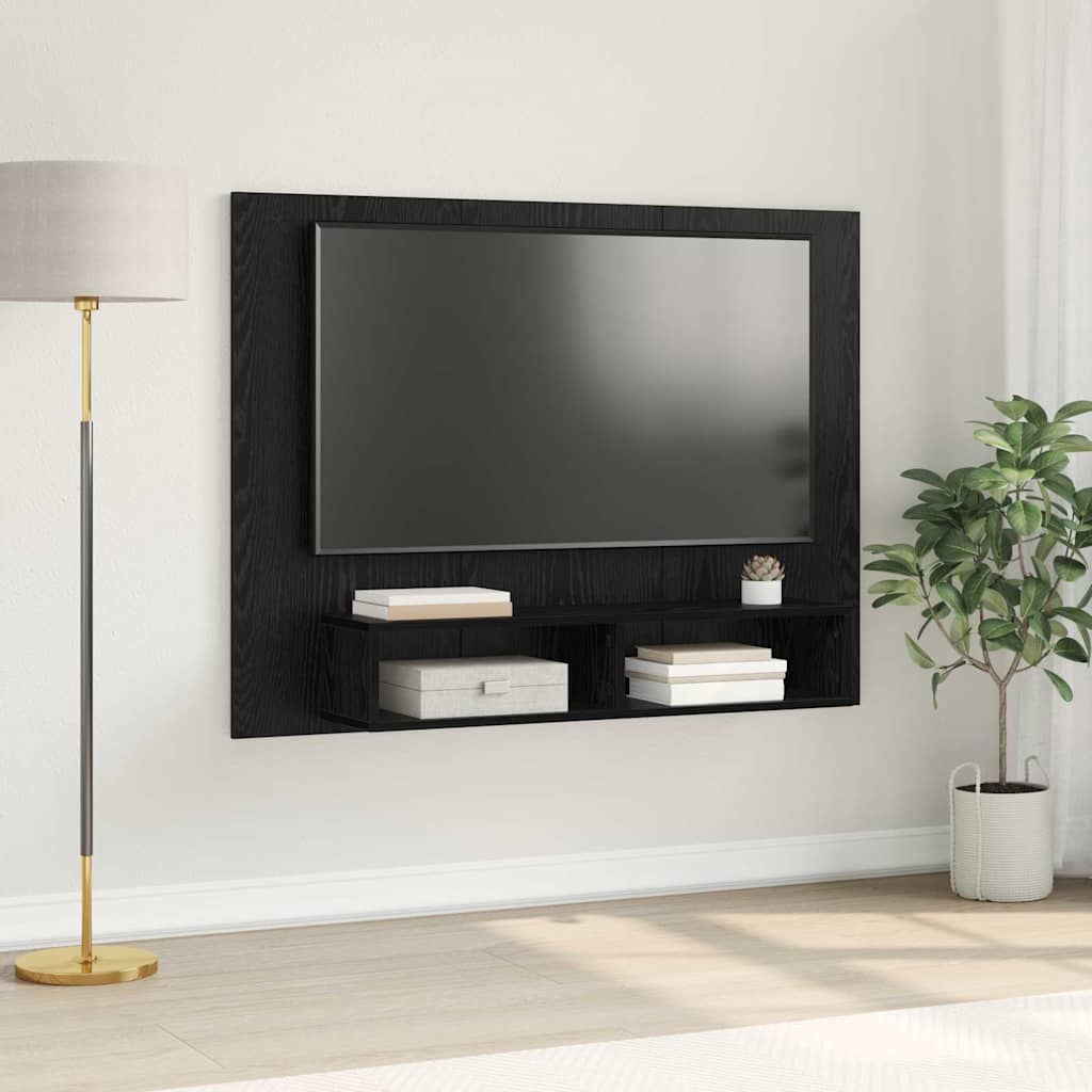 vidaXL TV Cabinet Set Black Oak 120 x 23.5 x 90 cm Engineered Wood